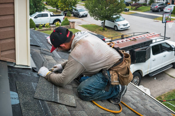 Professional Flat Roof Repair technician working in Bridger, MT